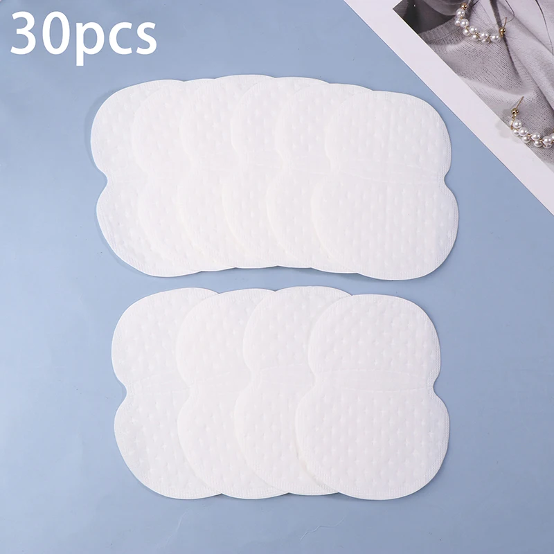 Protetores absorventes de suor lavável para vestido, Almofadas de transpiração, Etiqueta do suor das axilas, Escudo, 30pcs