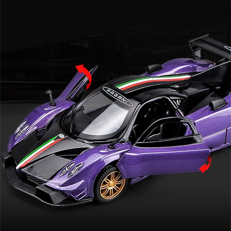 1:32 Pagani Zonda R Revolucion Alloy Sports Car Model Diecasts Metal Racing Car Model Simulation Sound and Light Toys Gifts