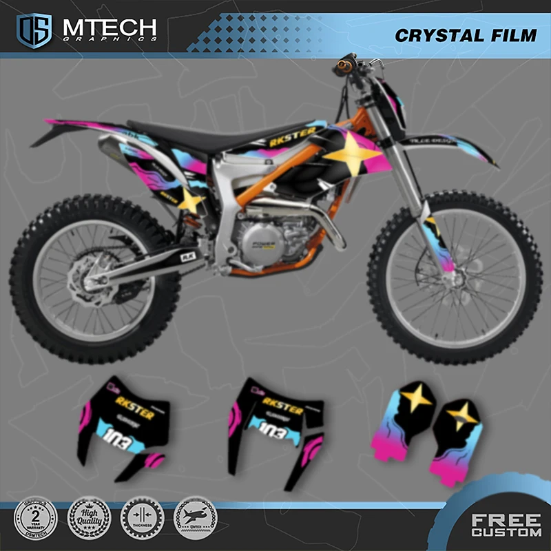 

DSMTECH Custom Full Set Graphics Background Decal Stickers For KTM Freeride 250 300 2012-2017 2018-2020 009