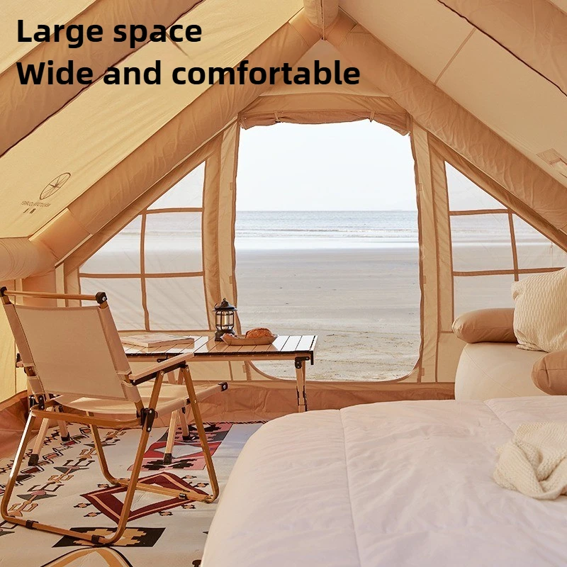 سميكة في الهواء الطلق المحمولة مقاوم للماء خيام قابلة للنفخ التخييم مساحة كبيرة طوي خيام قابلة للنفخ مخيم خيمة معدات السفر #3