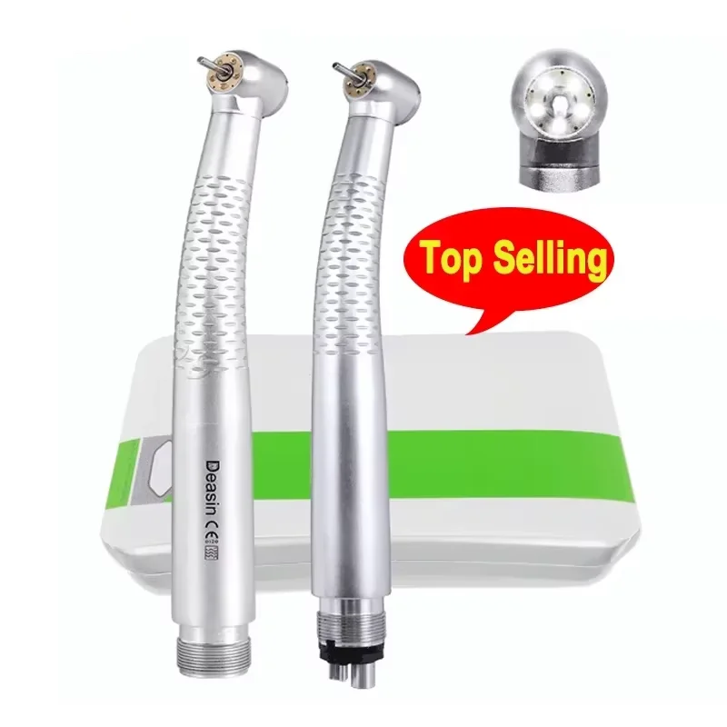 Den tal factory Den tal highspeed handpiece 5 LED 5 sprar water led push button turbina highspeed ceramics bearing good quality