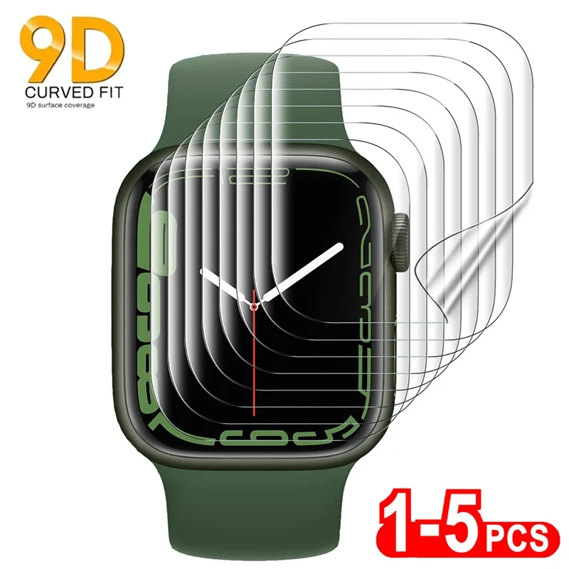 Hydrogel Film For Apple Watch Series 9 8 7 6 SE 45mm 41mm 44mm 40mm 42mm 38mm Screen Protector For Serie iWatch Ultra 3 2 1 49mm