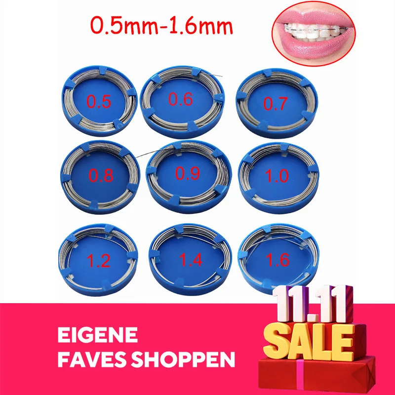 

1Box/Roll Dental Orthodontics Round Stainless Steel 0.5-1.6mm Arch Wire Dentist Oral materials Teeth Surgical Instruments