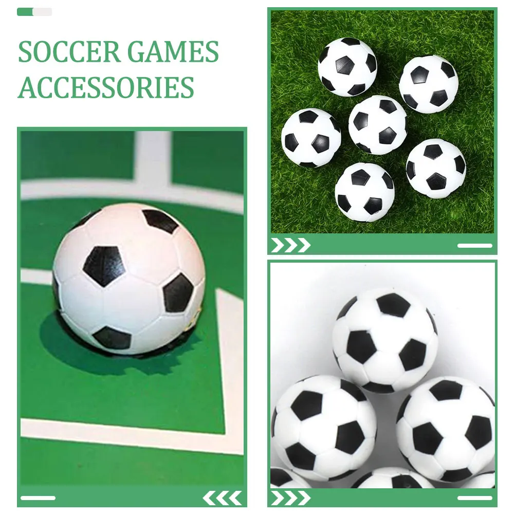 

10pcs 23mm Black White Football Table Soccer Game Balls Replacement Accessories Foosball Desktop Mini Practical Wear Resistance