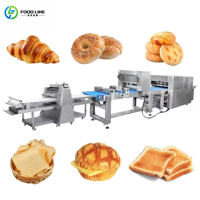 Customized Commercial High Efficiency Bread Making Machine Bread Production Line for Croissant Baking Line