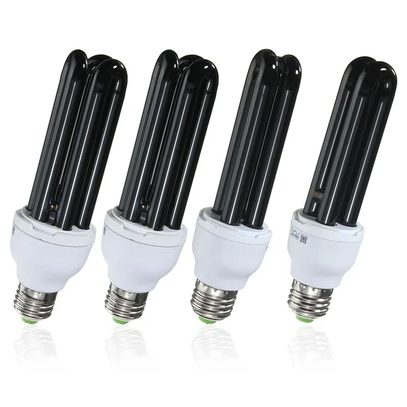 Ac220v 15-40w lâmpada uv ultravioleta fluorescente espiral luz lâmpada de poupança energia solar detector falsificado armadilha inseto
