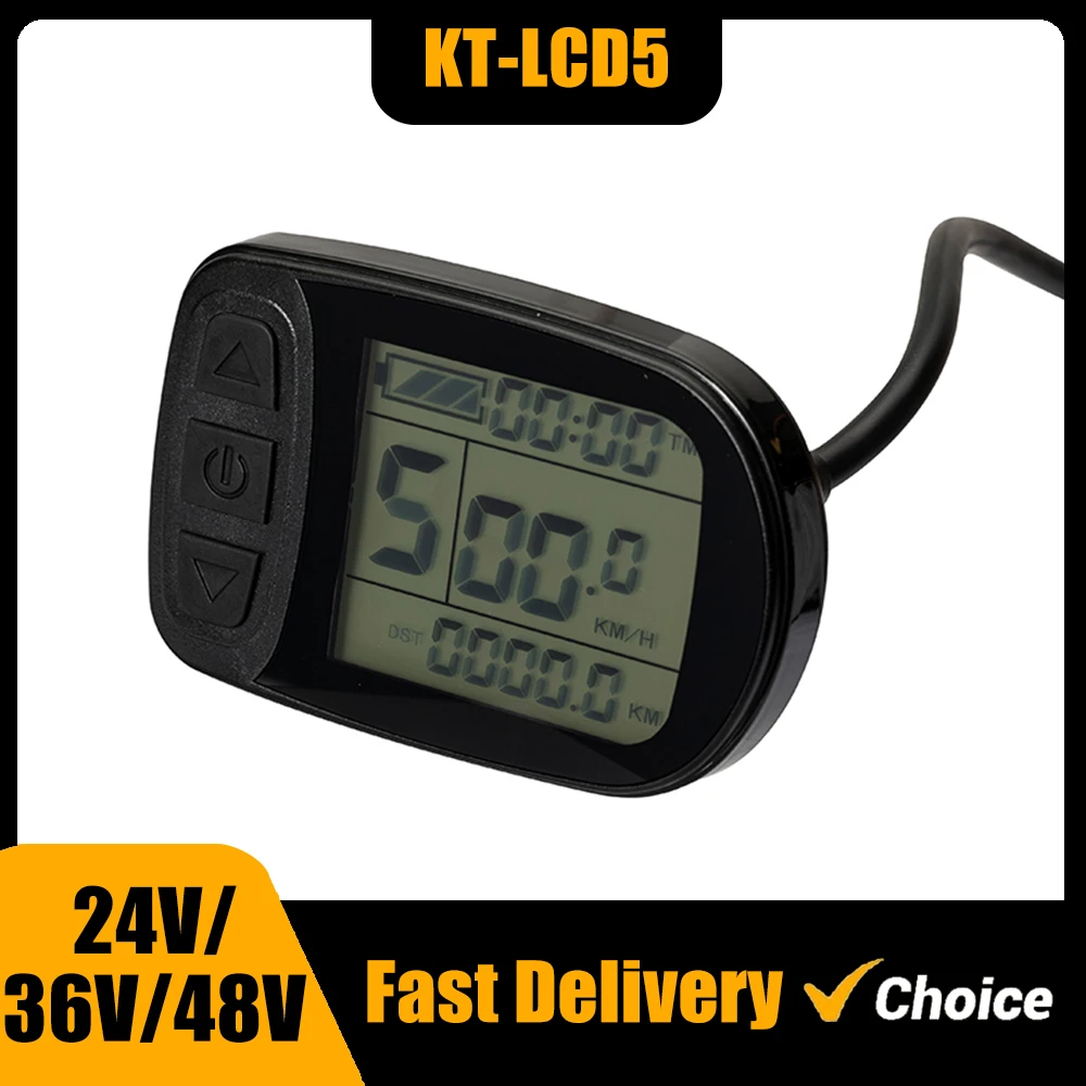 KT Intelligent LCD Display for Electric Bicycle, Bike Parts, KT Controller, LCD5, KLcd5, Control Panel, 24V, 36V, 48V