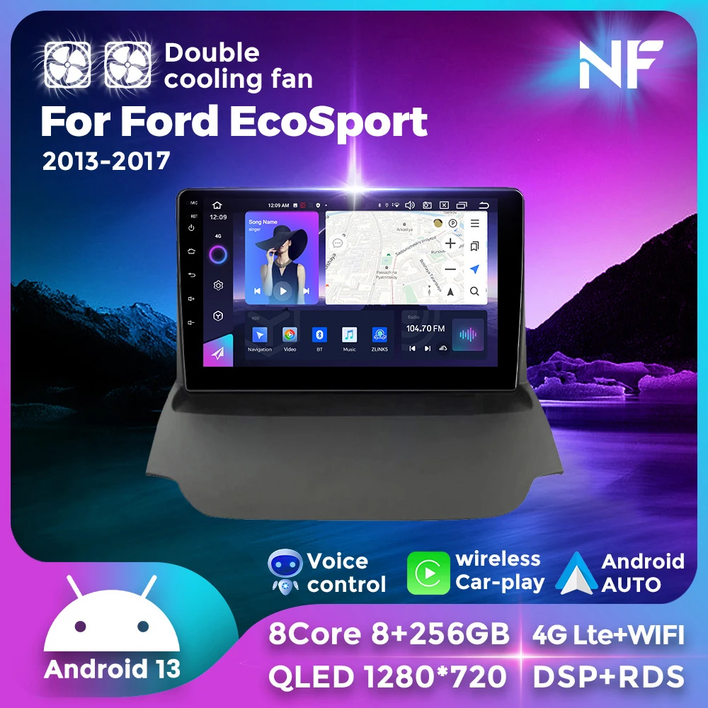 

Android 13 NaviFly Car Radio Multimedia Video Player 4G Lte＋WIFI GPS Navigation For Ford Ecosport 2013-2017 Carplay Autoradio