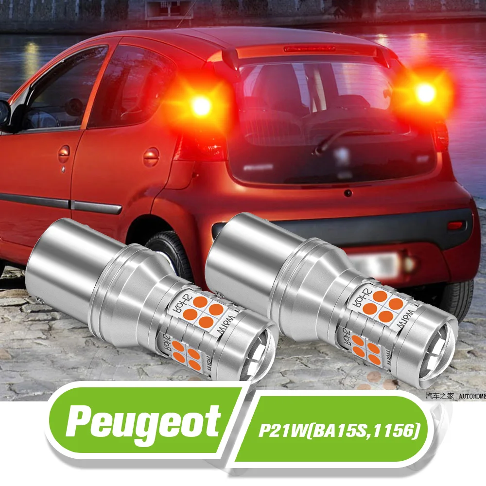 

For Peugeot 307 2000-2009 207 5008 208 2012-2016 LED Brake Light P21W BA15S 1156 2pcs Accessories