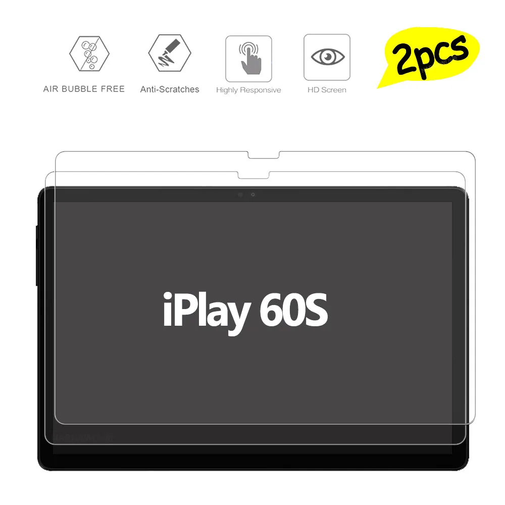 2 Pieces HD Scratch Proof Tempered Glass Screen Protector For Alldocube iPlay 60S 10.1-inch Tablet Protective Film