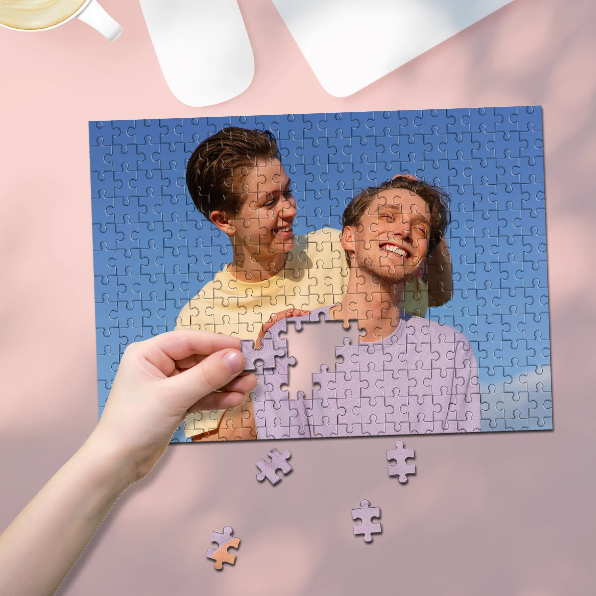 35/300/500/1000 Stück personalisiertes, individuelles Fotopuzzle mit Familienfoto für den Einweihungsparty in das Schlafzimmer/Wohnzimmer zum Kindertag