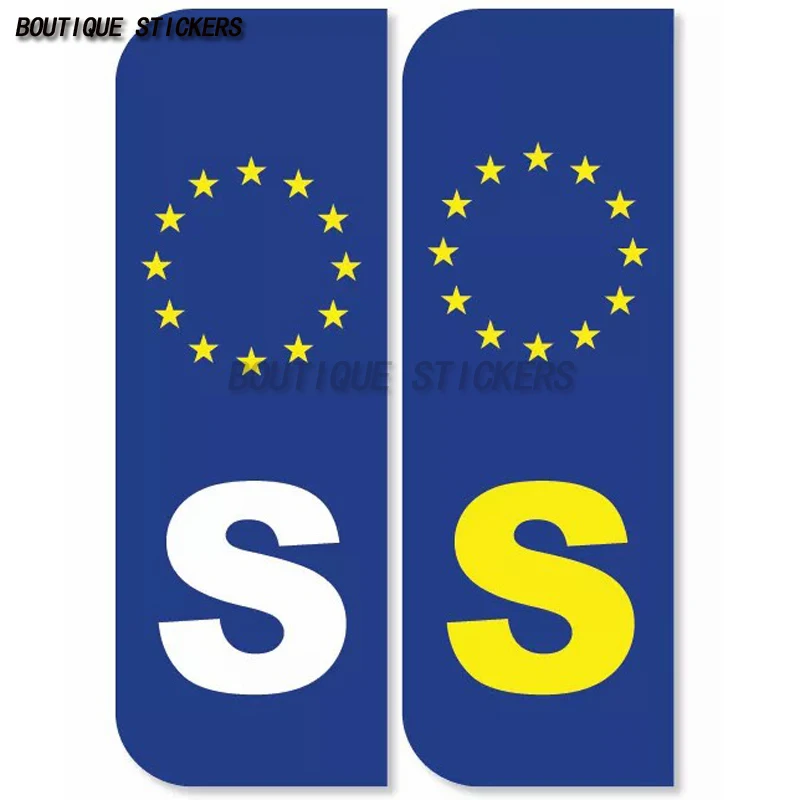 

2 x SWEDISH Car Number Plate vinyl stickers