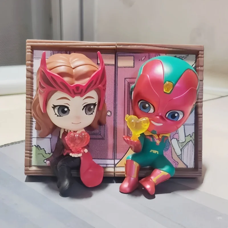 Marvel photo frame série caixa cega moda anime misterioso boxspider homem brinquedos dos desenhos animados decoração do quarto crianças presentes bonito