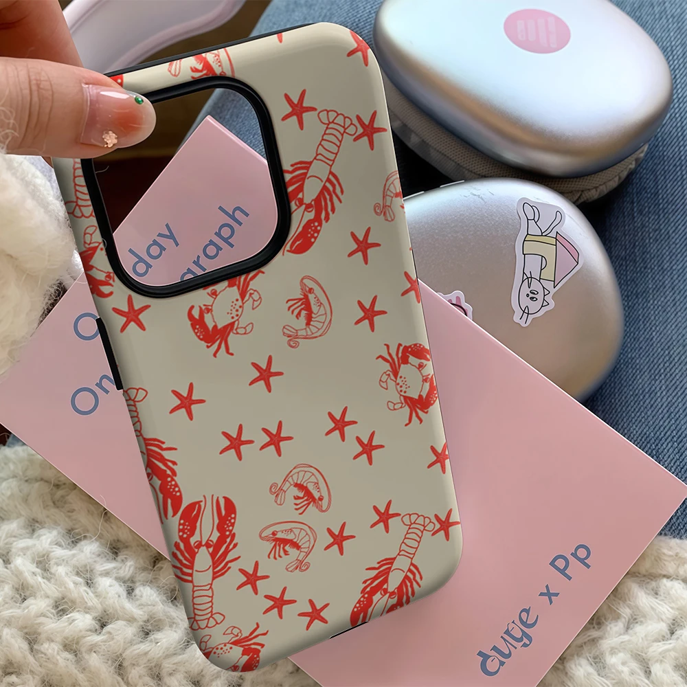 Coque de téléphone Must-Haves IPhone17, homard de Chef rouge, pour IPhone 17 16 15 14 13 12 11 Pro Max Plus, couverture arrière Double couche