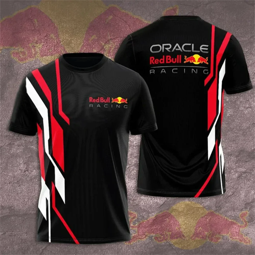 Camiseta de verano para hombre Red Bull, camiseta para deportes extremos, camiseta de carreras grande con estampado 3D Red Bull, ropa Red Bull