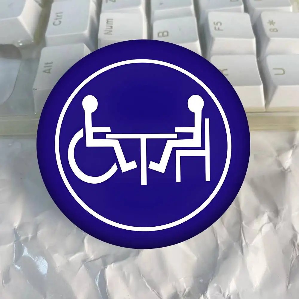 Behindertengerechter Paraplegie-Freundschaftsanhänger, runde Brosche, kreative Anstecknadel für Kleidung, Rucksack-Accessoires, Reversnadel