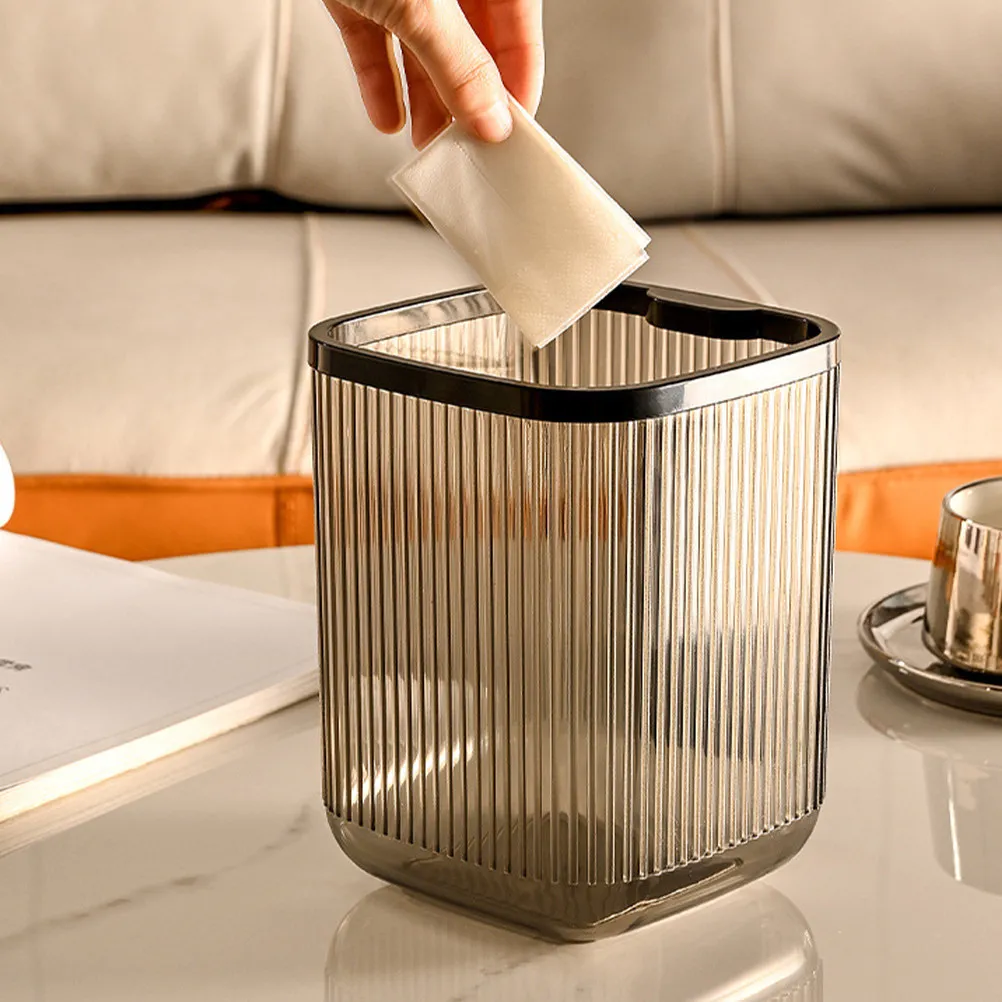 

2Pcs Cute Small Desktop Garbage ABS Material Mini Trash Bin for Living Room Kitchen Bathroom Desk Bedside Table