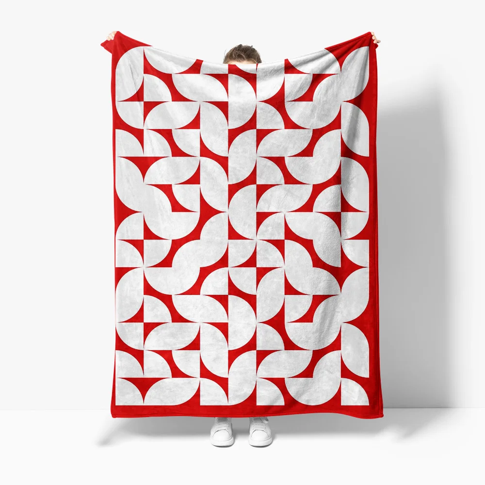 

Милое красное стеганое одеяло со снежинками и геометрическим рисунком, диван-кровать, декоративный зимний подарок для детей, девочек и женщин