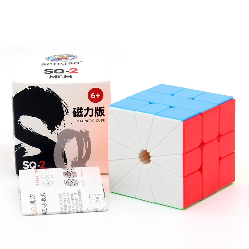 SengSo Magnetic SQ2 Magic Cube ShengShou Mr.M SQ-2 Square 2 Magnets Speed Twisty Puzzle Brain Teasers Educational Toys