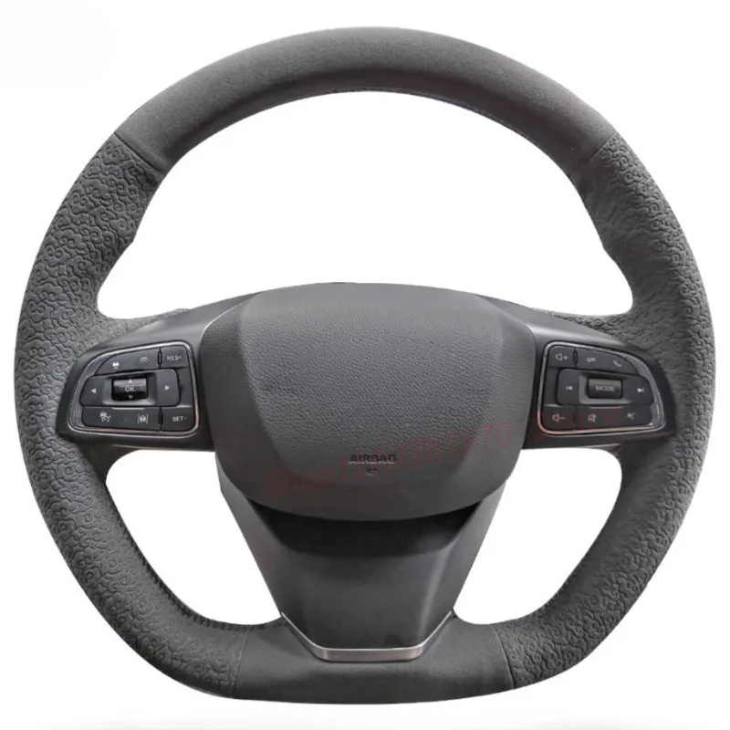 

Сшитый вручную противоскользящий впитывающий пот замшевый чехол на руль для Chery Tiggo 8 PULS Arrizo 5GX аксессуар для салона автомобиля