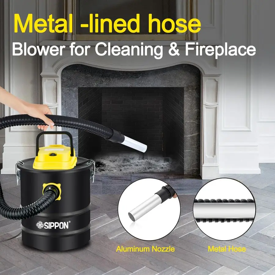 

Пылесос для золы, пылесос для пеллетных печей с функцией выдува, мощность всасывания 800 Вт, объем 2,6 галлона, универсальный пылесос для золы