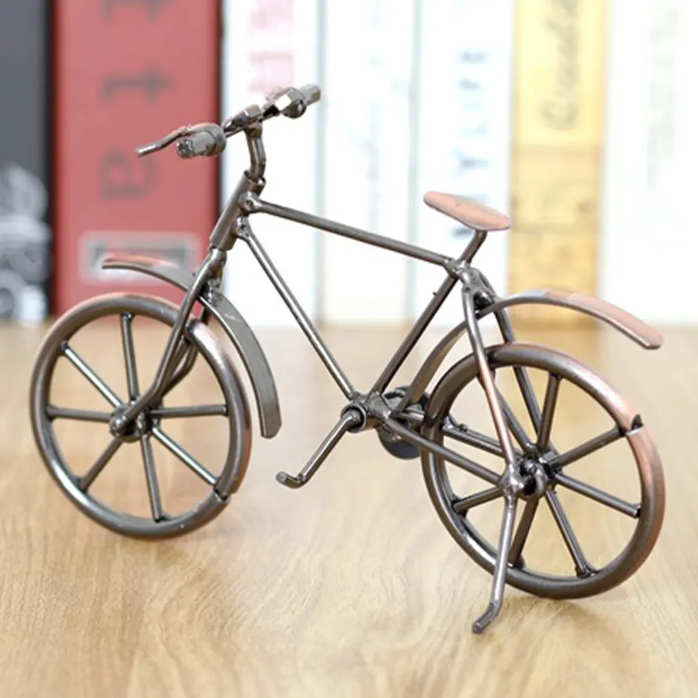 Compact And Easy To Carry Retro Metal Art Bike Model Ornaments Iron Arts Mini Bicycle Model Unique