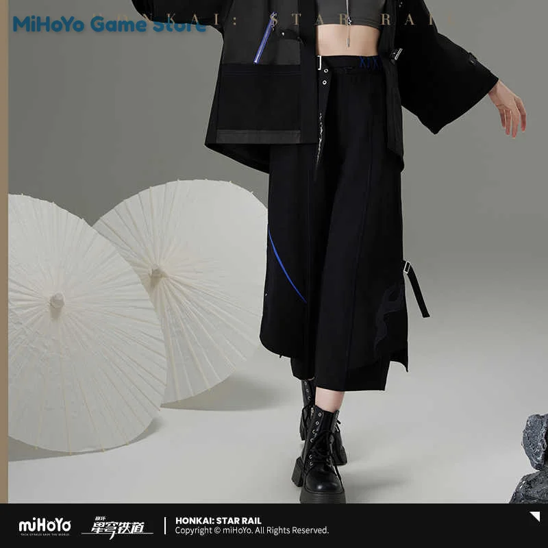 [Genuine] Acheron Pants MiHoYo Original Honkai Star Rail Acheron Theme Impression Series Wide Leg Pants Doujin Cosplay Skirt
