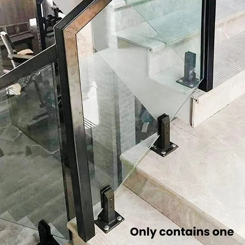 ABUG-304 Stainless Steel Clamp Glass Panel Pool Fence Staircase Bracket Spigot Balustrade Floor Deck Balustrade Mount Clamp