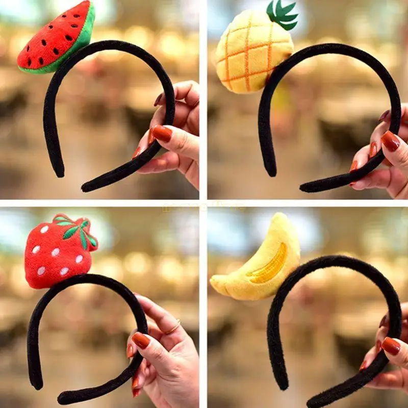 31BF เด็กเด็กชุดผลไม้ตุ๊กตาผ้าห่อแถบคาดศีรษะสีสันสดใสน่ารักการ์ตูน WA