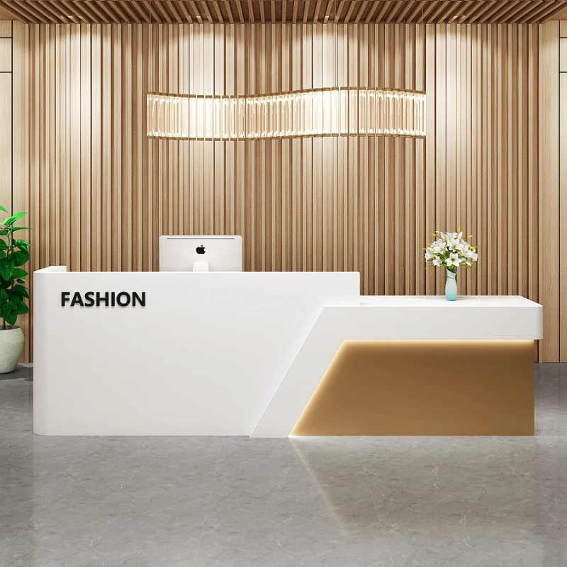 High-end Modern Checkout Counters Light Luxury Company Front Desk Checkout Counters Small Store Reception Furniture Kassa JT40C