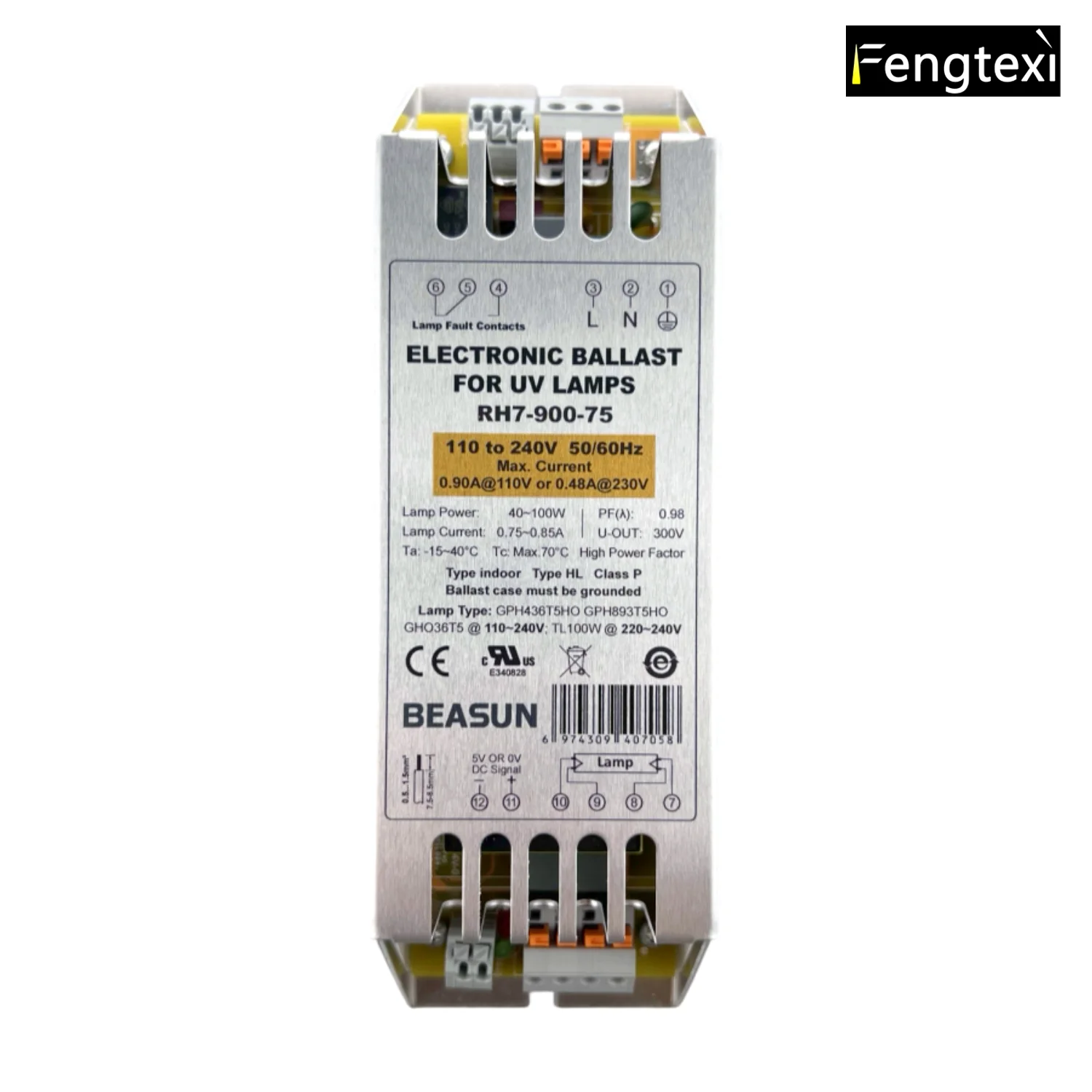 

RH7-900-75 Electronic Ballast Special for 75W UV Lamp Tubes