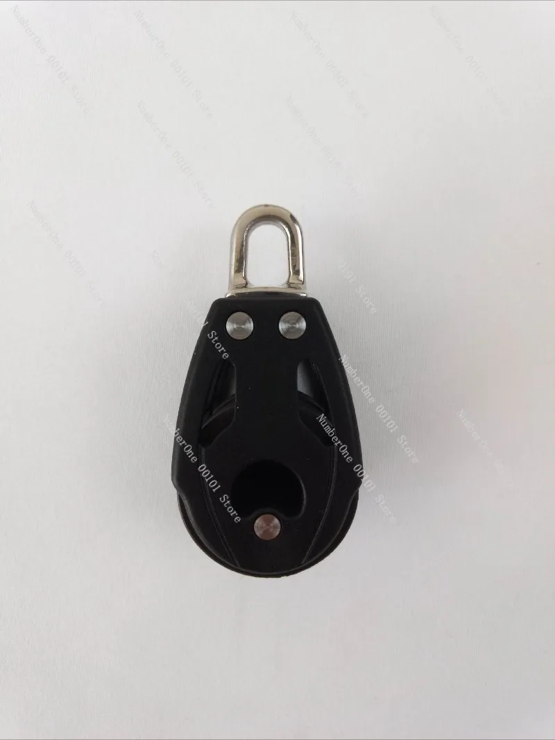 Marine Grade Double Wheel Sailboat Ball Bearing Pulley 22mm Sheave Diameter 6mm Rope Wire Size Yacht Sailing Block Hardware Boat