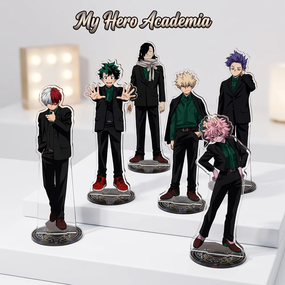 Anime My Hero Academia 2026 New Arrivals Katsuki Bakugo Shoto Todoroki 15CM Acrylic Stand Keychain Desk Decor Collect Gifts