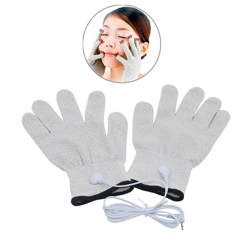 Conductive Silver Fiber TENS / EMS Electrode Treatment Gloves + Socks + Knee Pads + Bracers Acupressure Device Accessories 2.5MM