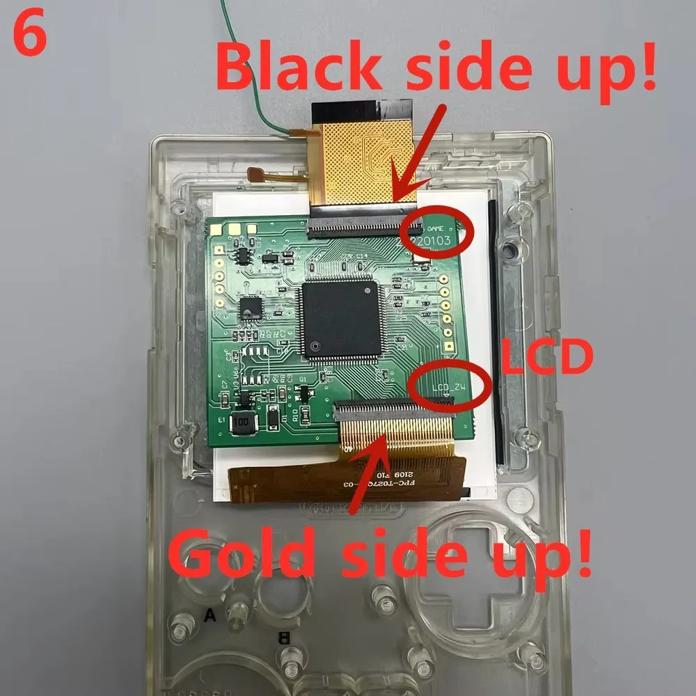 Nowy ekran LCD GBP. 2.6-calowy ekran IPS o oryginalnym rozmiarze i wysokiej jasności do Gameboy Pocket (GBP). Łatwy w instalacji. — zdjęcie produktu 5