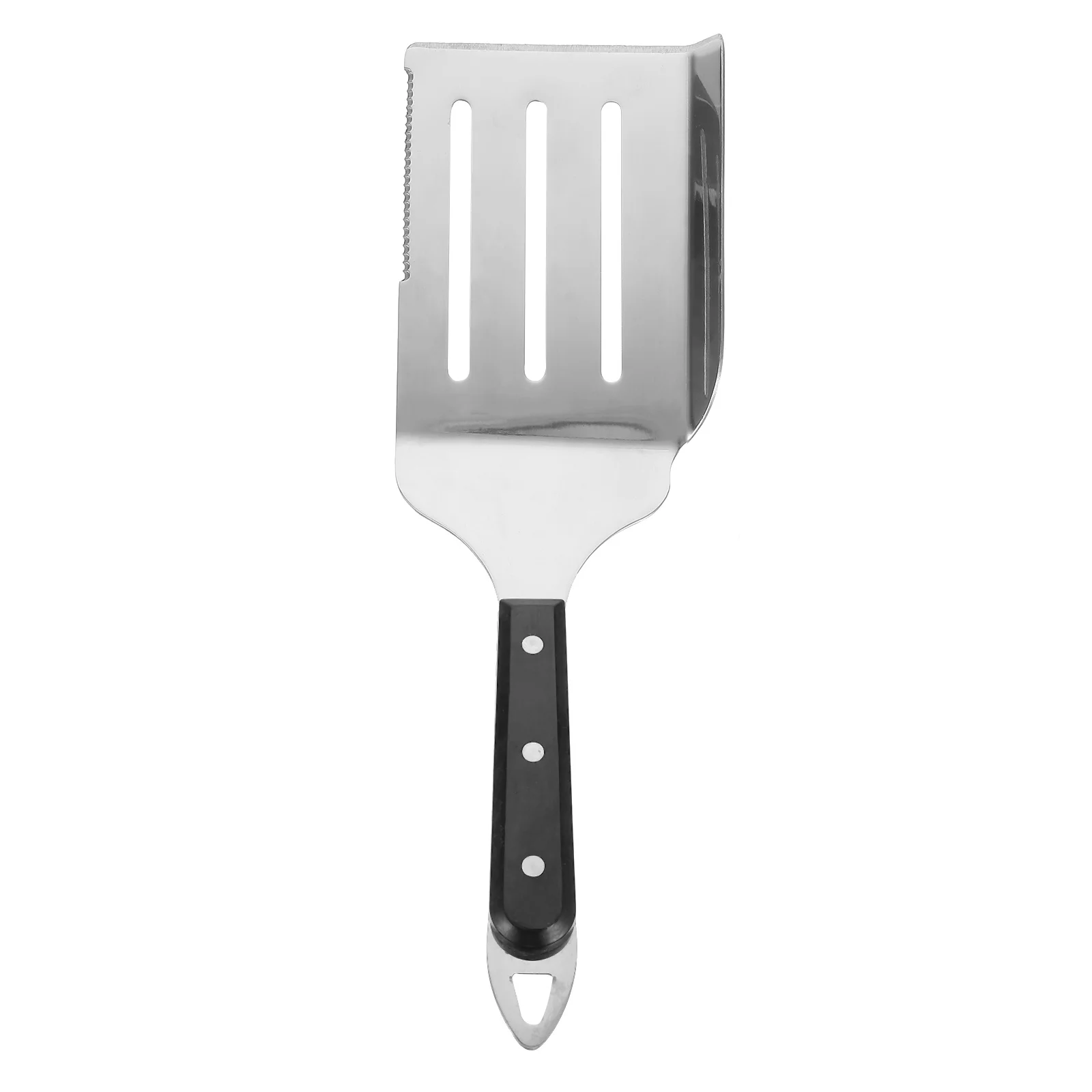 

Stainless Steel Cooking Shovel Plastic Handle Smooth Edges Kitchen Tool For Steak Frying Baking Tools