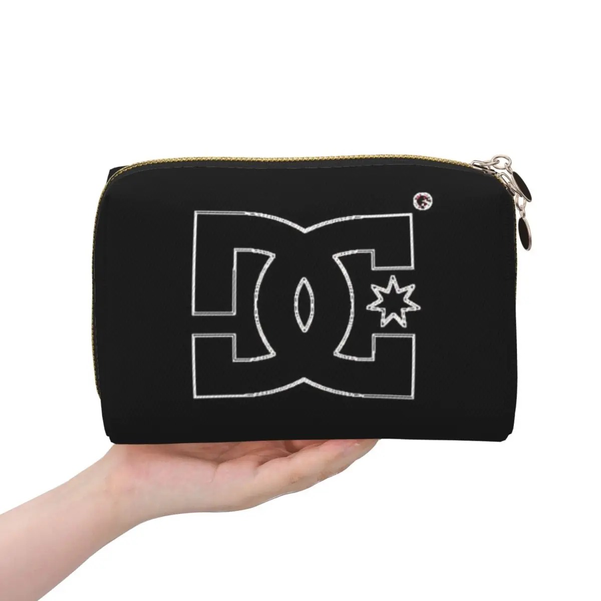 DC Shoe Co Women Cosmetic Bag Travel Makeup Organizer Pouch Toiletry Storage Dopp Kit Case