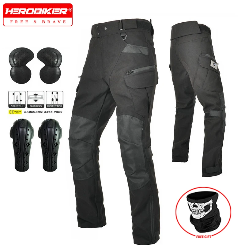 

Мотоциклетные брюки 600D, износостойкие мужские брюки для верховой езды, повседневная рабочая одежда, брюки с защитой от падения, удлиненное защитное снаряжение