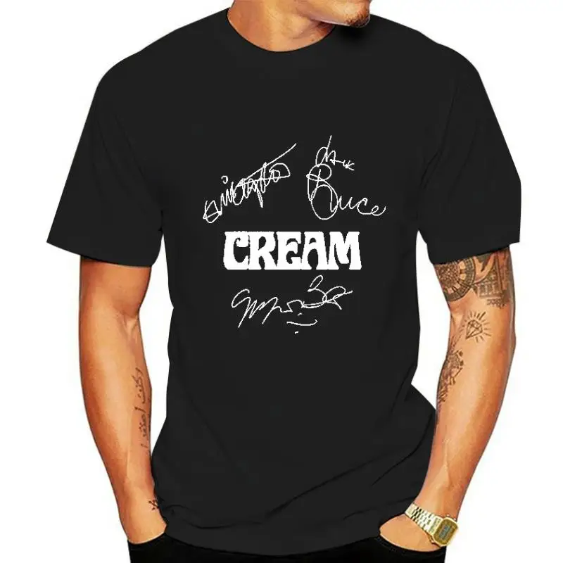 Cream Signature T-shirt Eric Clapton Jack Blues Ginger Baker Fire Wheel Unisex Rock Concert Tour Graphic T Shirts