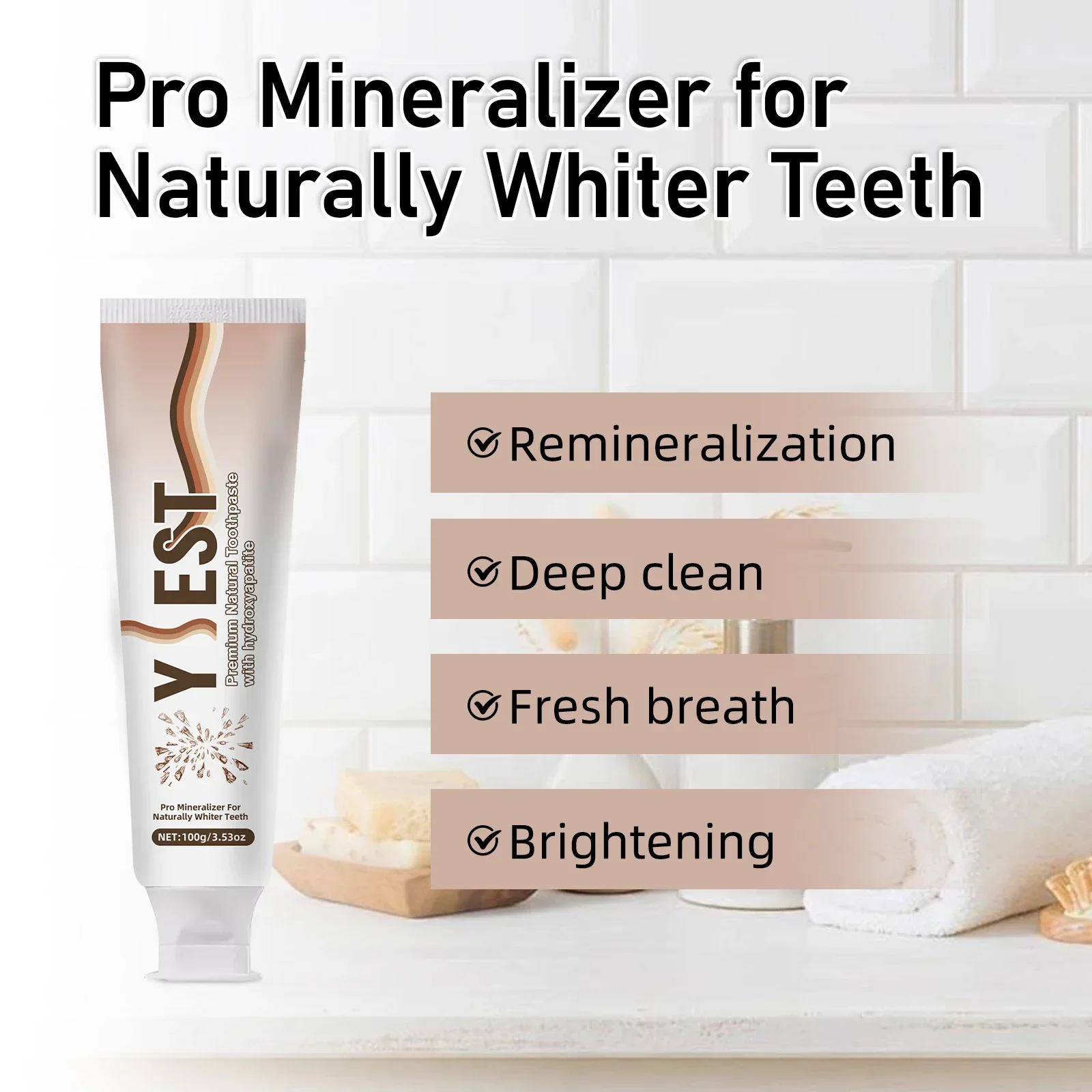 100 جرام معجون أسنان نانو هيدروكسياباتيت زيت جوز الهند لإزالة رائحة الفم الكريهة وإزالة البقع معجون أسنان طبيعي نفس منعش #4