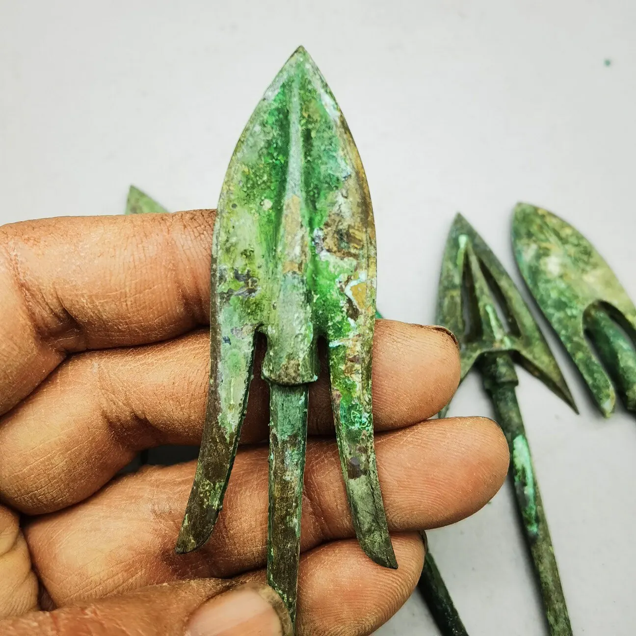 1pc Antique Collection Ancient Chinese Bow And Arrow Bronze Arrowhead