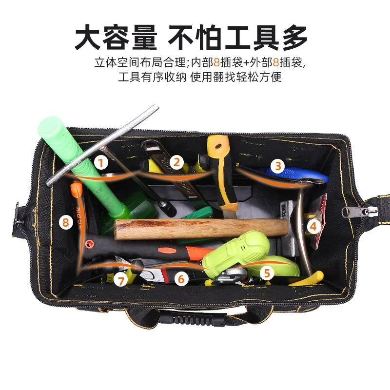 Tool kit multifunctional waterproof and wear-resistant hardware repair Oxford cloth thickened wear-resistant handheld tool bag