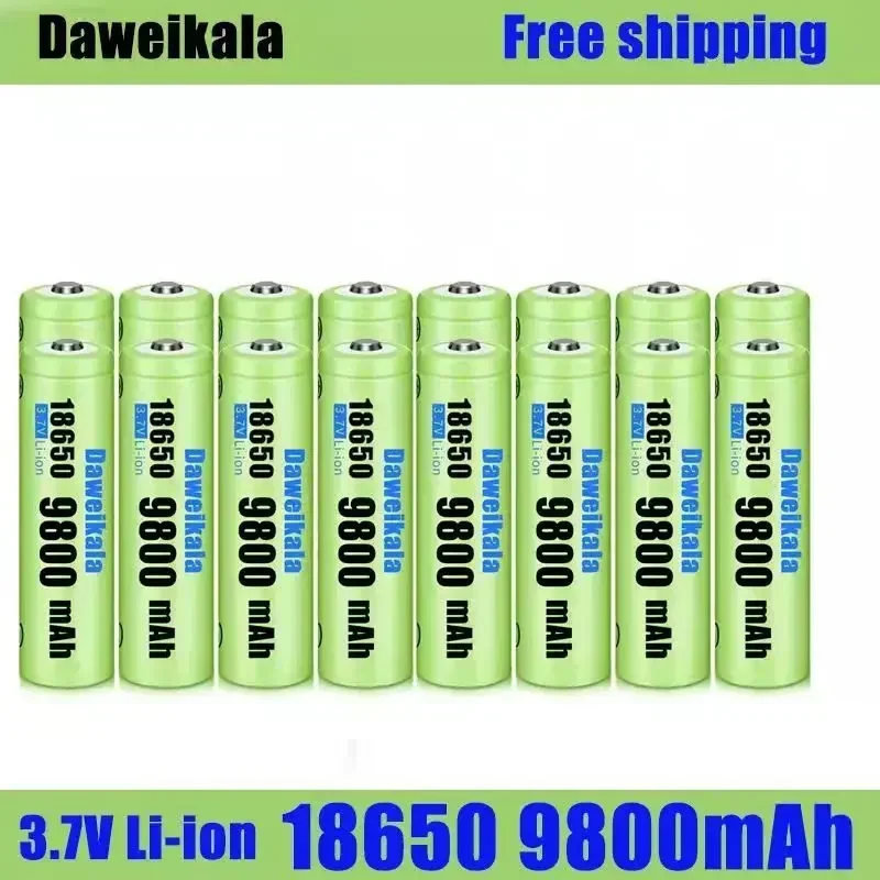 New 3.7V 18650 9800mAh Rechargeable Battery High Capacity Li-ion Rechargeable Battery For Flashlight Torch headlamp Battery