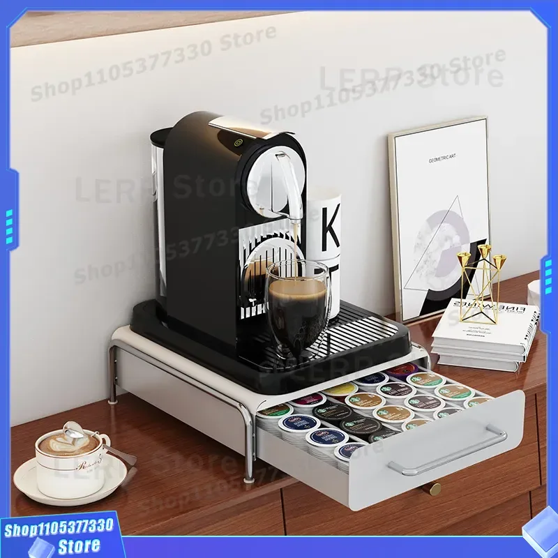 Metal Coffee Capsule Storage Rack Organizer for Nespresso Pods Holder Kitchen Countertop Stand Customizable Factory Direct