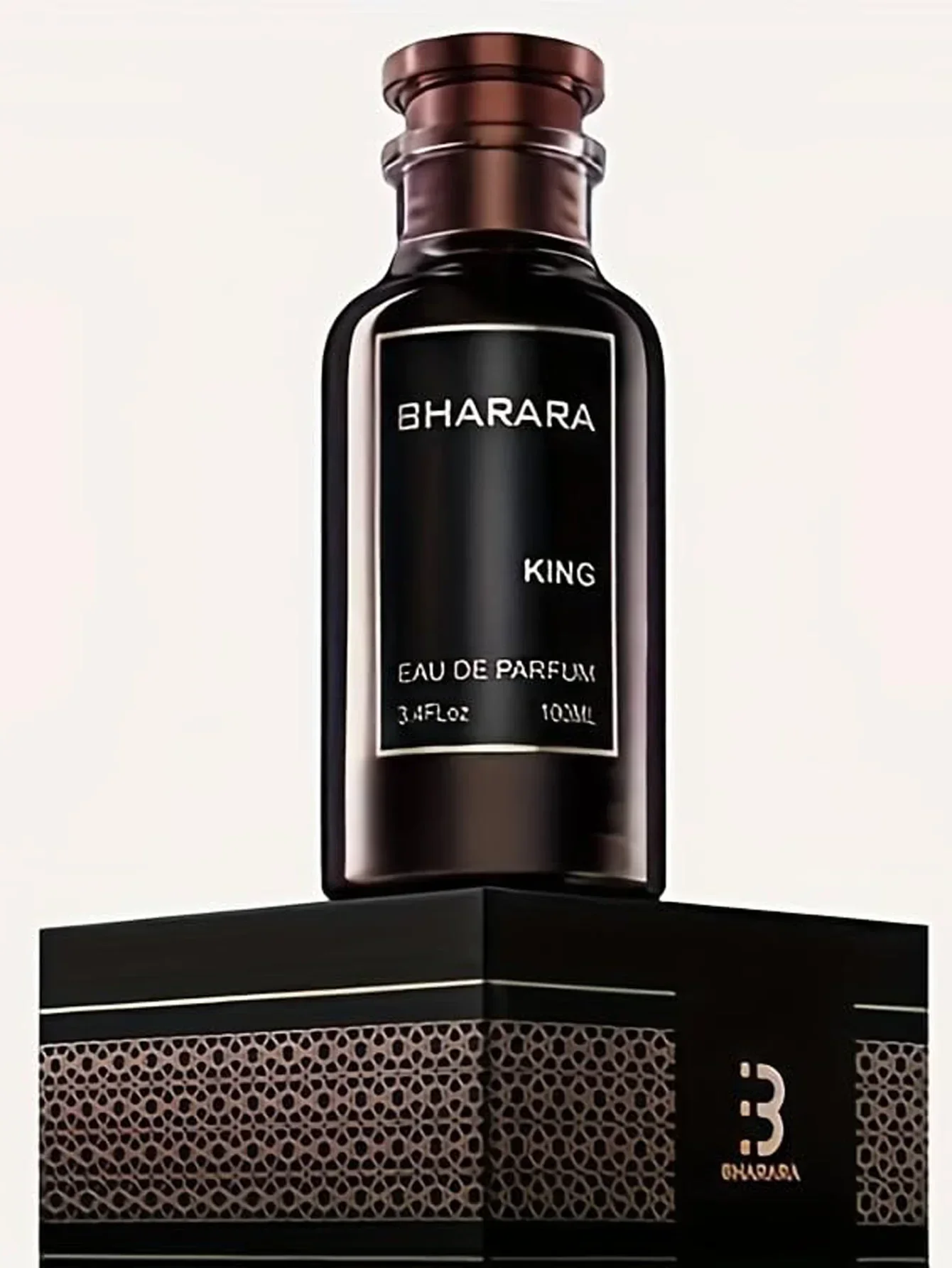 Bharara King EDP للرجال 3.4 أونصة / 100 مل - كولونيا Bold Woody Amber طويلة الأمد، هدية فاخرة لعيد الميلاد #5