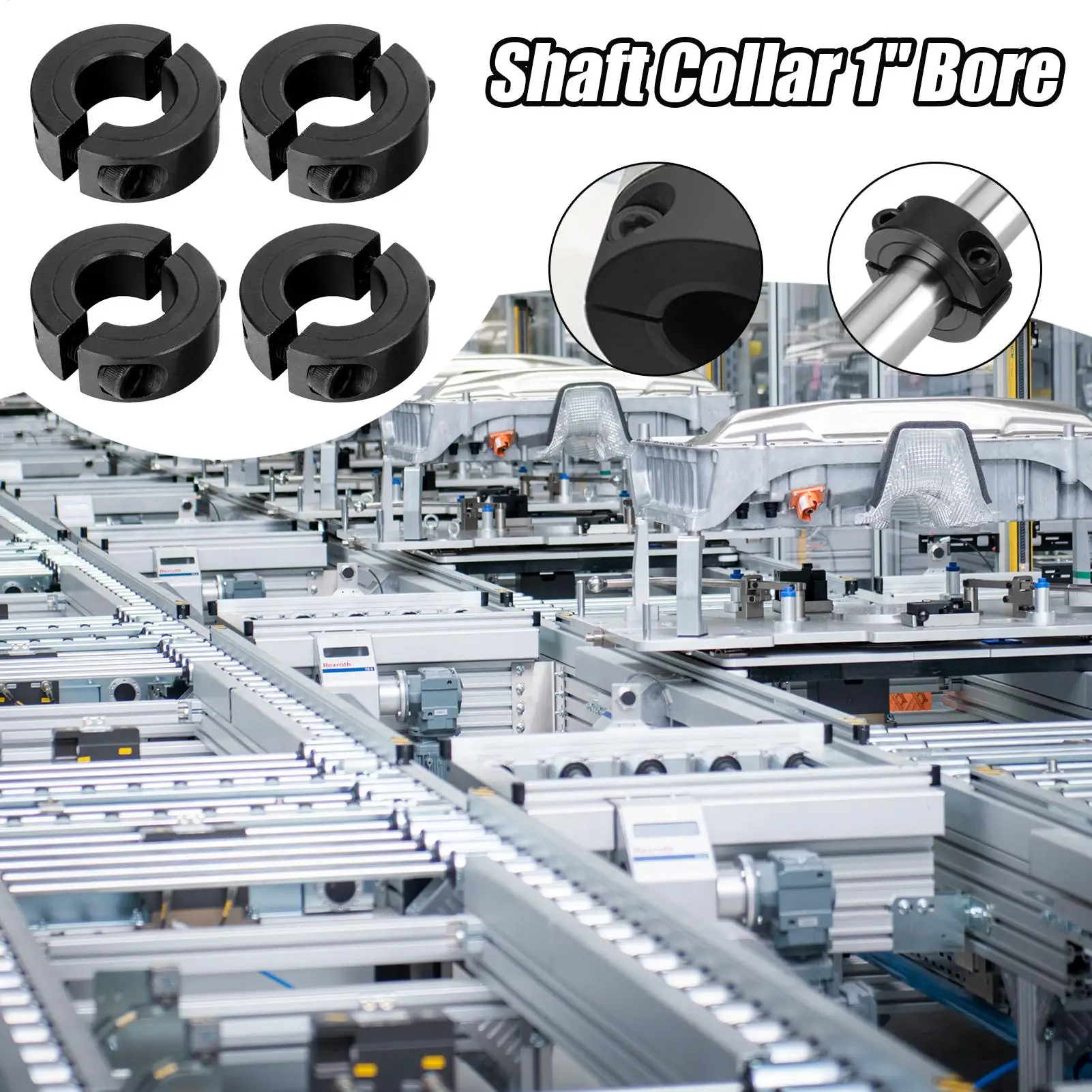 

Split Shaft Collar Stainless Steel Lock Screw Thickened Double-Opening Clamp For Precise Industrial Mechanical Maintenance