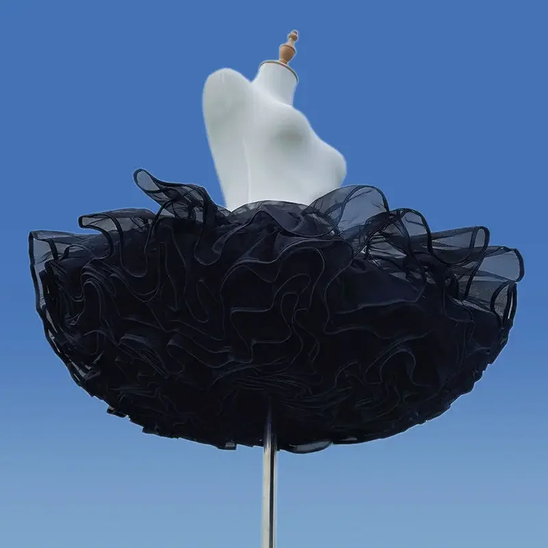 Coalfell Flying Skirt Support Lolita Black Short Soft Yarn Support Daily Violence Support Lolita Super Fluffy Interlining Skirt