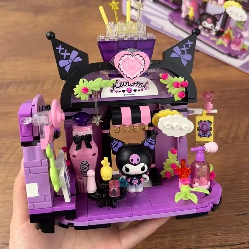 Sanrio DIY Assembly Model Building Block Toys Hello Kitty Kuromi My Melody Cinnamoroll My Sweet Piano‌ Cute Doll Ornaments Gifts - view 3