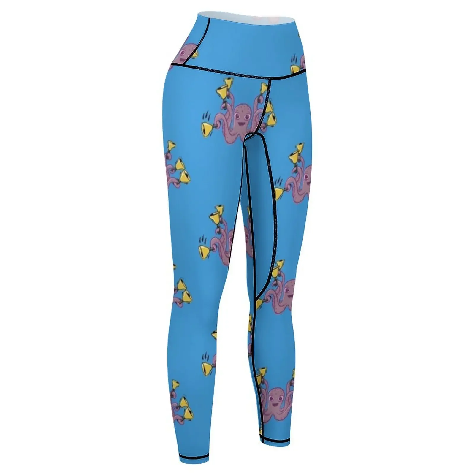 Pulpo Ringing Handbells Leggings de dibujos animados mujer deportiva ropa de gimnasio fitness pantalones de mujer pantalones de mujer Leggings de mujer