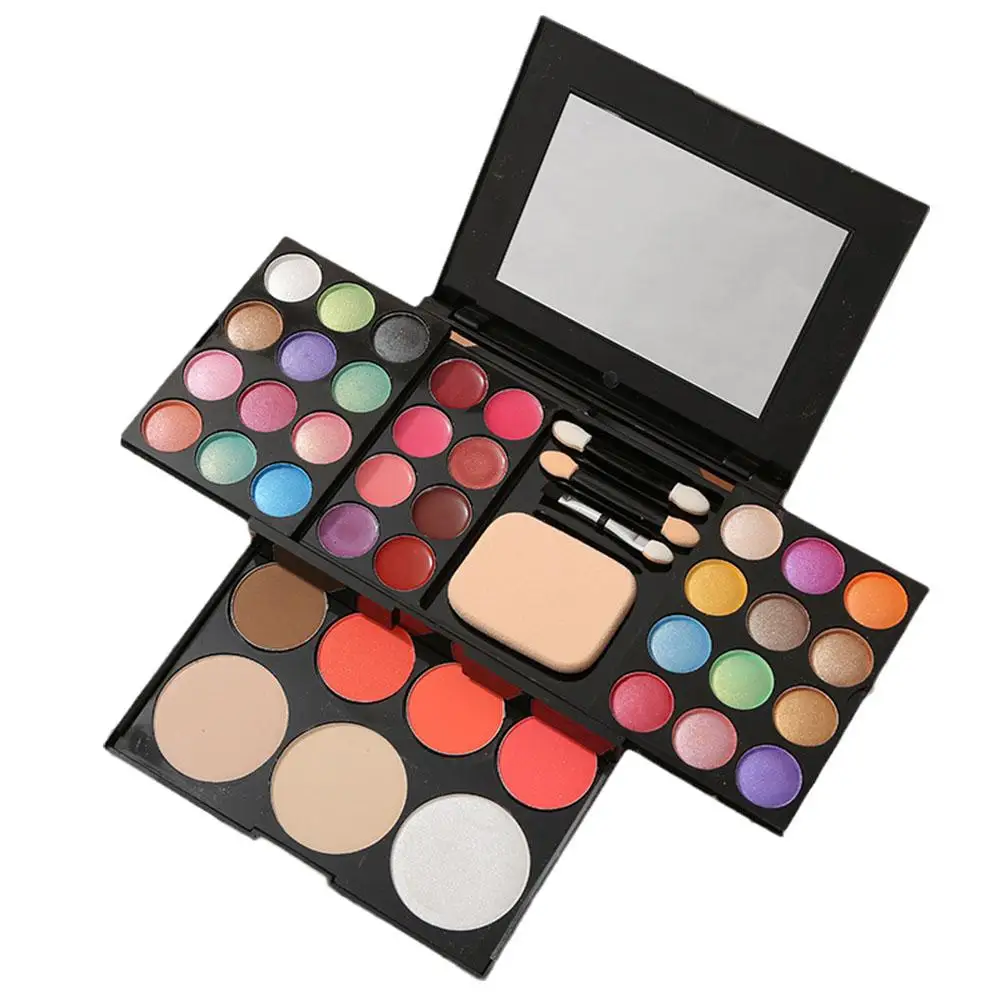 Kit de paleta de maquillaje para ojos, 1 piezas, 39 colores, colorete de base, lápiz labial cosmético, herramientas para ojos I3D7